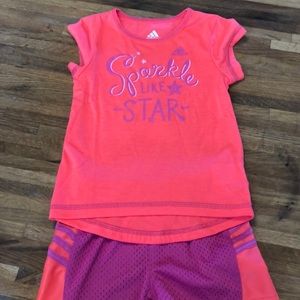 Adidas shorts and tee set